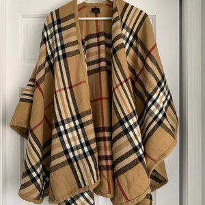 Tan plaid cape